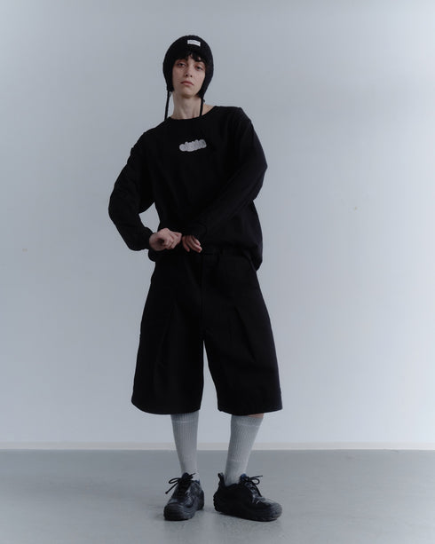 nyke × MINE × Cycle THROW UP LONG SLEEVE TEE -BLACK-